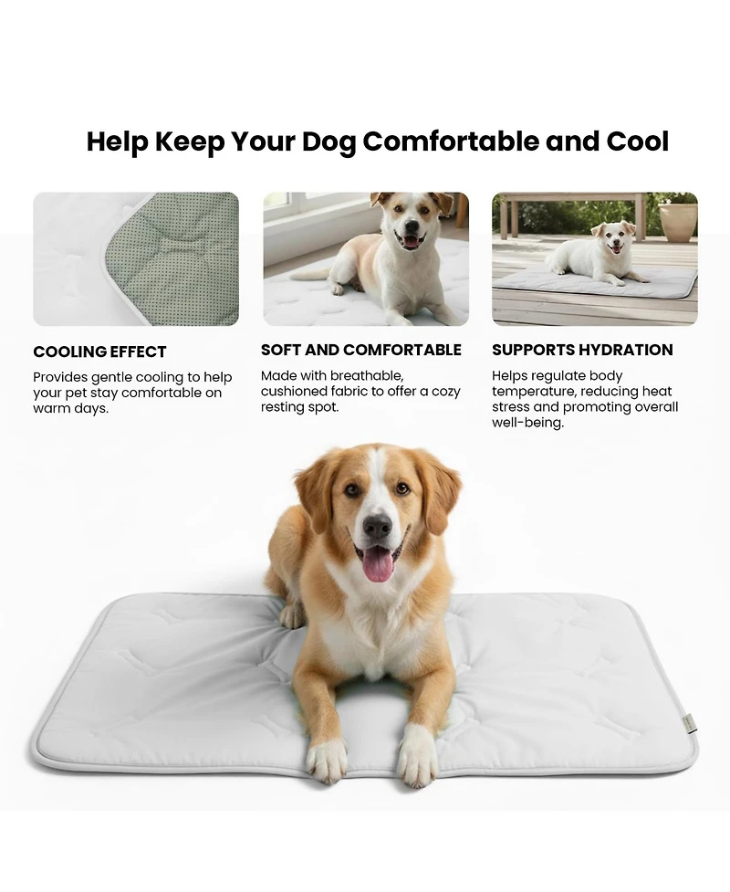 Aronkl Pet Cooling Mat for Dogs and Cats Soft Breathable Washable Non-slip Crate Pad Summer Chill Bed