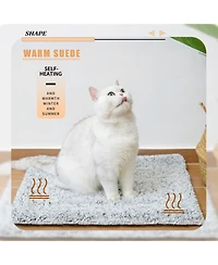 Aronkl 2 1 Self Warming Cooling Pet Mat Machine Washable Portable for Cats Dogs All Seasons