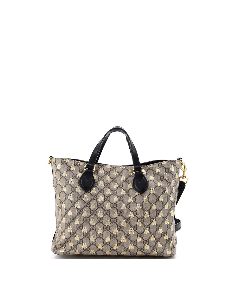 Pre-Owned Gucci Small Convertible Soft Tote Printed Gg Coated Canvas