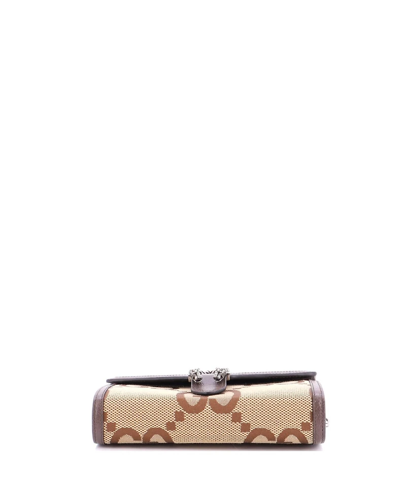 Pre-Owned Gucci Small Dionysus Chain Wallet Jumbo Gg Canvas