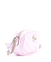 Pre-Owned Gucci Small Gg Marmont Shoulder Bag Chevron Iridescent Leather