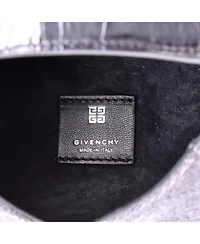 Pre-Owned Givenchy Mini Padlock Hobo Washed Denim and Embossed Leather