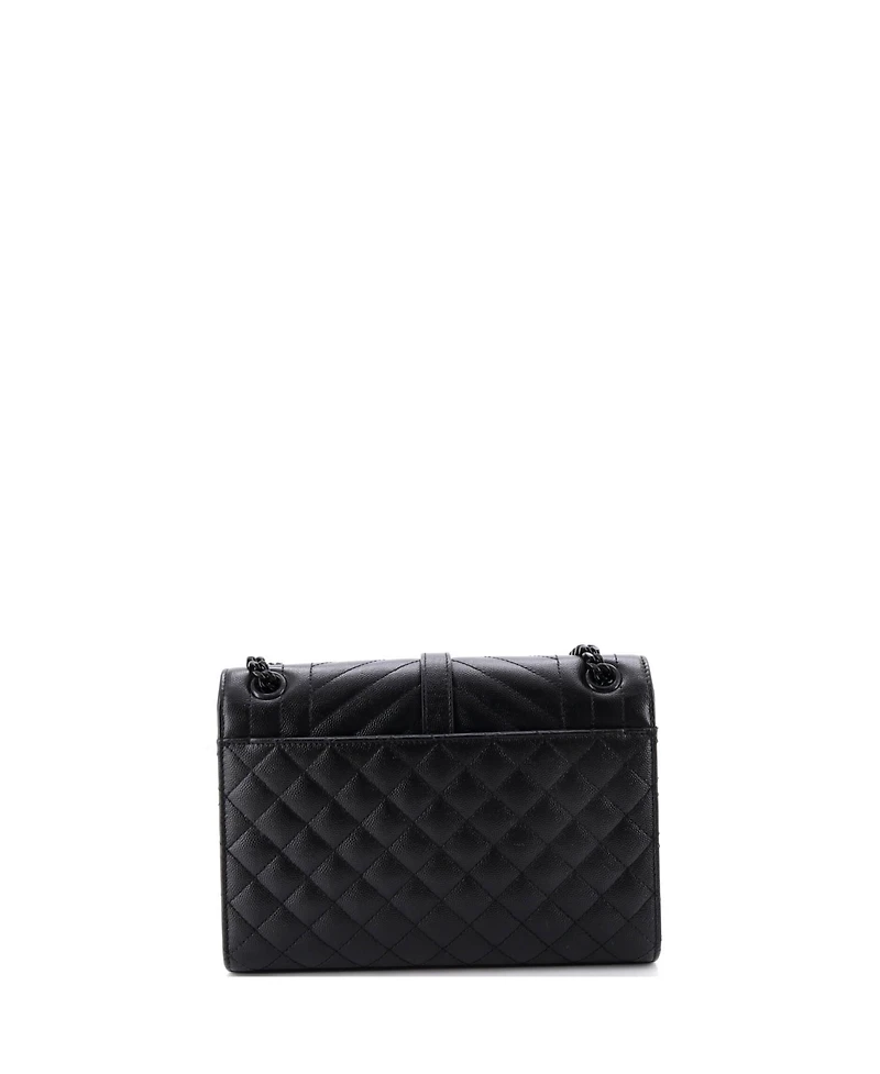 Pre-Owned Saint Laurent Medium Classic Monogram Envelope Satchel Mixed Matelasse Leather