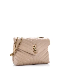 Pre-Owned Saint Laurent Medium Loulou Shoulder Bag Matelasse Chevron Leather