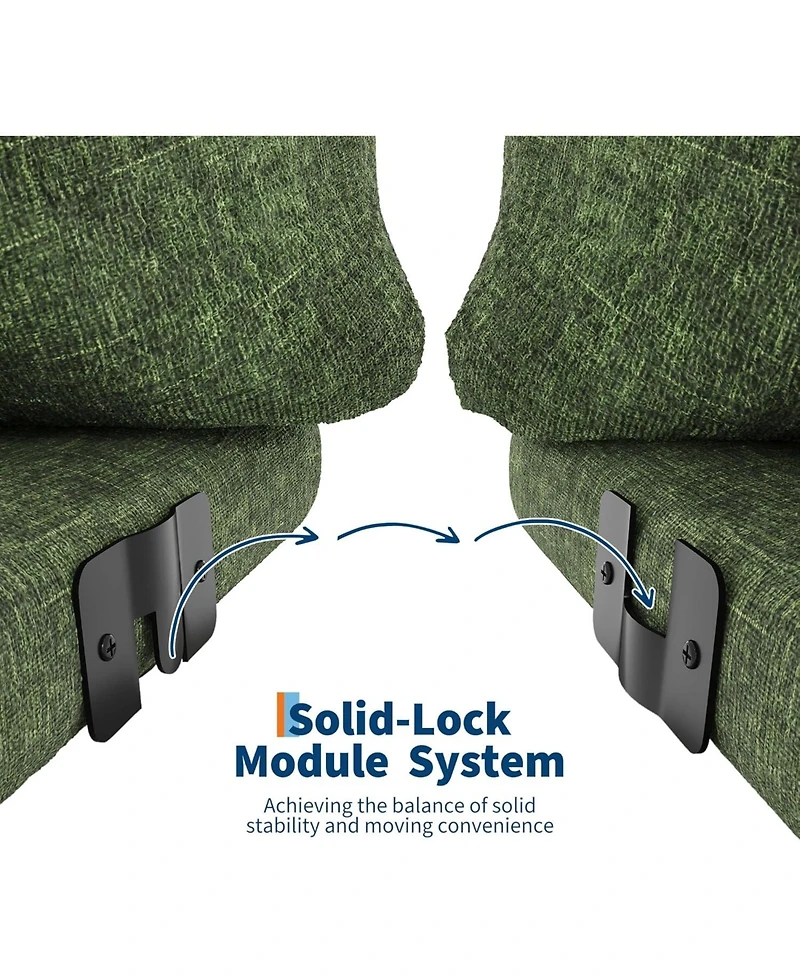 gaomon Chenille Fabric Modular Love Seat Sofa, 2-Seater Cloud Couch with High Resilience Sponge, Small Space Boneless Sofa for Apartment, Office