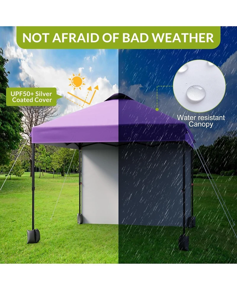 gaomon 10x10 Pop Up Canopy with Sidewalls for Outdoor
