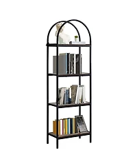 gaomon -Tier Modern Arched Bookshelf with Metal Frame