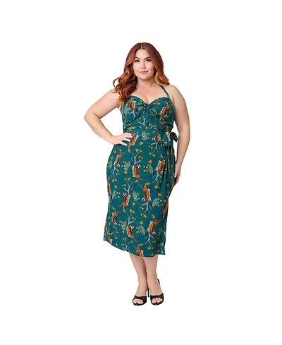 Unique Vintage Plus Leilani Sleeveless Sarong Dress