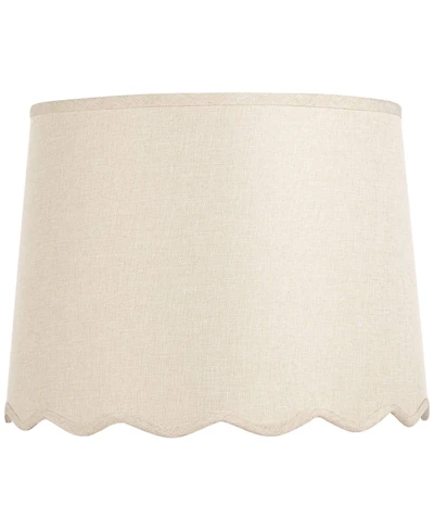 Springcrest Mylie Cream Scallop Drum Shade 13x15x11x11