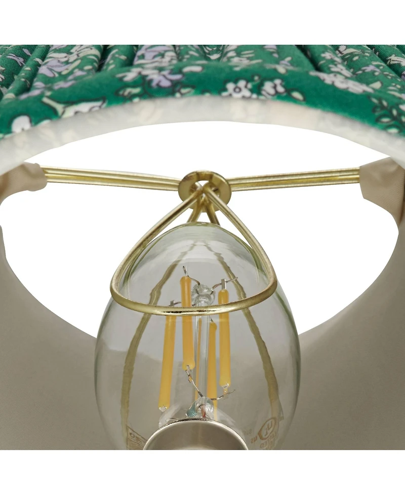 Springcrest 3 1/2" Top 6" Bottom 5" High 5" Slant Print Lamp Shade Replacement Set of 4 Floral Clip On Candelabra