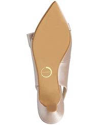 Journee Collection Women's Paloma Bow Kitten Heel Slingback Pumps