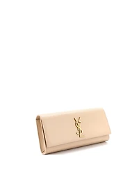 Pre-Owned Saint Laurent Long Classic Monogram Clutch Leather