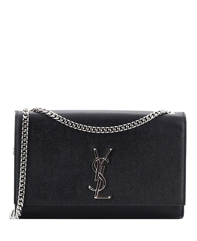 Pre-Owned Saint Laurent Medium Classic Monogram Crossbody Bag Grainy Leather