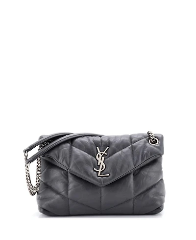 Pre-Owned Saint Laurent Small Loulou Puffer Shoulder Bag Quilted Leather