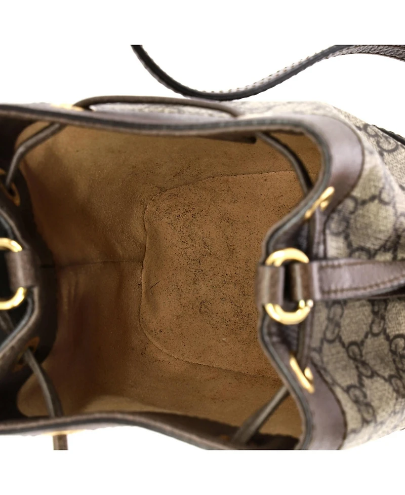 Pre-Owned Gucci Mini Ophidia Bucket Bag Gg Coated Canvas