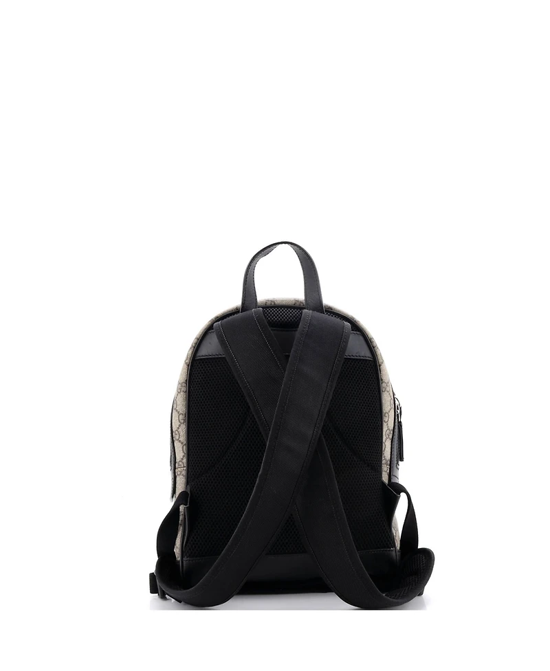Pre-Owned Gucci Small Zip Pocket Backpack Gg Coated Canvas
