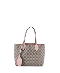 Pre-Owned Gucci Small Reversible Tote Gg Print Leather