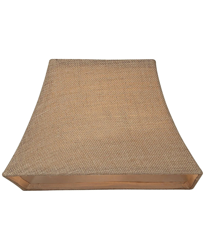 Springcrest Set of 2 Rectangular Lamp Shades Medium 8" Wide x 5" Deep at Top 14" Wide x 11" Deep at Bottom 10" Slant Spider Harp Finial