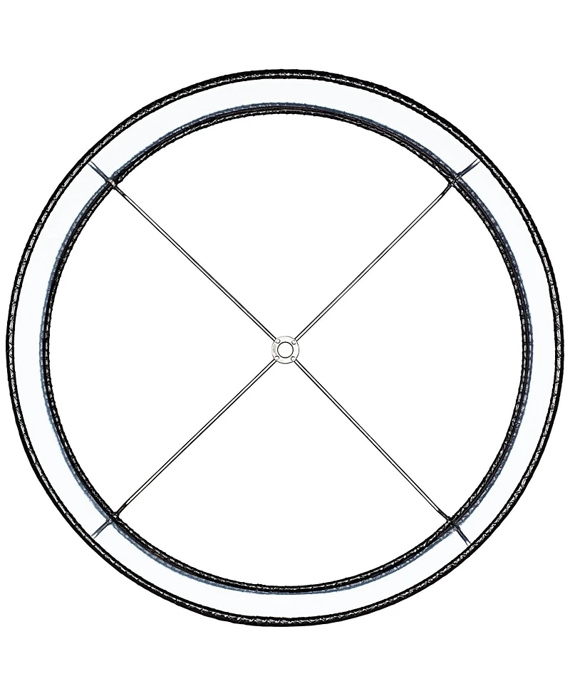 Springcrest Set of 2 Drum Print Lamp Shades Medium 15" Top x 15" Bottom x 11" Slant Spider Replacement Harp Finial Fitting