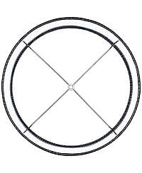 Springcrest Set of 2 Drum Print Lamp Shades Medium 15" Top x 15" Bottom x 11" Slant Spider Replacement Harp Finial Fitting