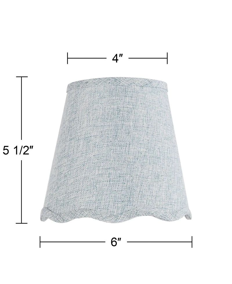 Springcrest Mylie Scallop Empire Lamp Shade 4x6x5.5 (Clip-On) Set of