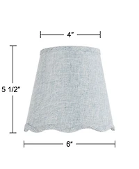 Springcrest Mylie Scallop Empire Lamp Shade 4x6x5.5 (Clip-On) Set of