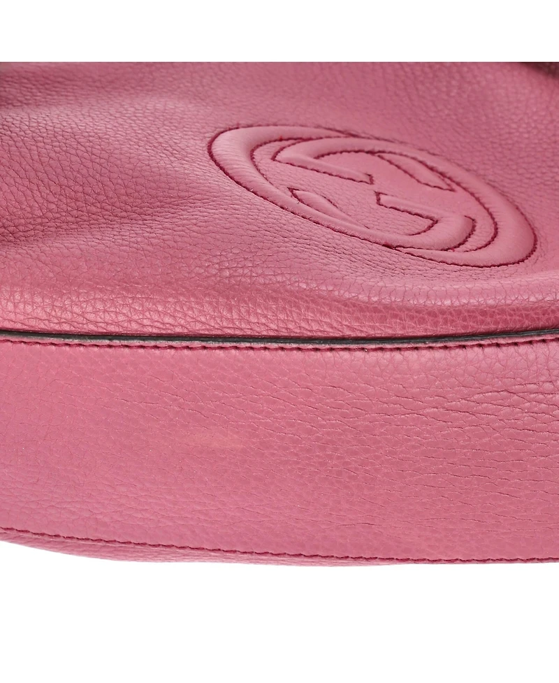 Pre-Owned Gucci Mini Soho Chain Strap Shoulder Bag Leather