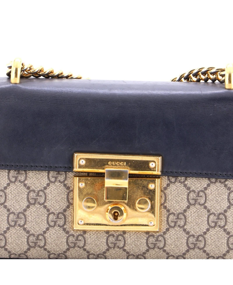 Pre-Owned Gucci Padlock Shoulder Bag Gg Coated Canvas and Leather