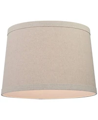 Springcrest Set of 2 Drum Lamp Shades Burlap Medium High Spider with Replacement Harp and Finial Fitting