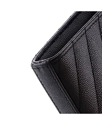 Pre-Owned Saint Laurent Medium Classic Monogram Wallet on Chain Matelasse Chevron Leather