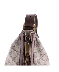 Pre-Owned Gucci Small Ophidia Half Moon Hobo Gg Coated Canvas