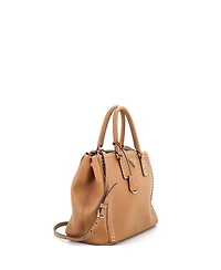 Pre-Owned Prada Medium Galleria Double Zip Tote Stitched Leather