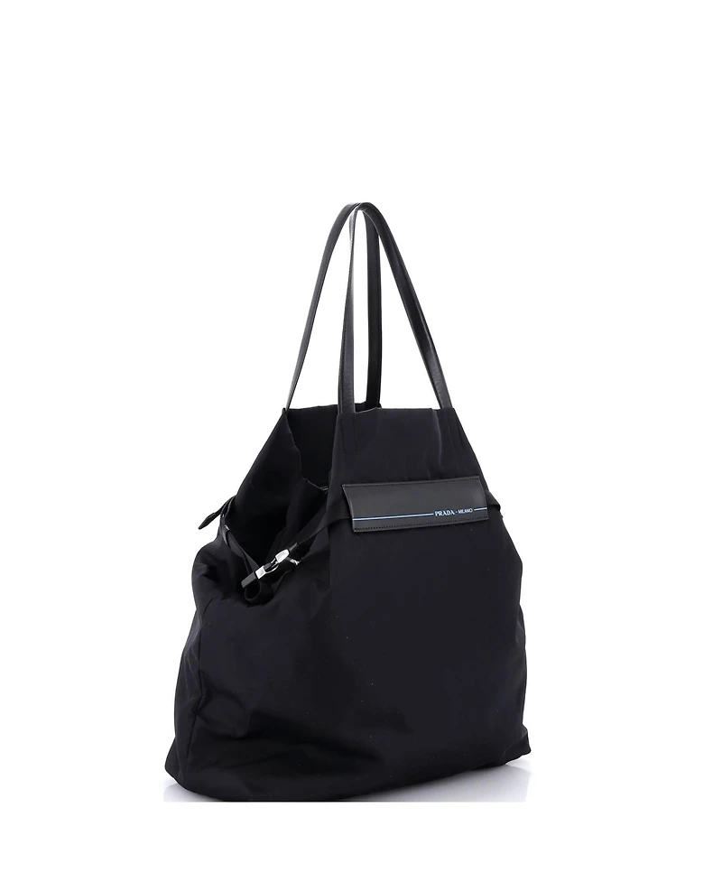 Pre-Owned Prada Large Belted Logo Tote Tessuto