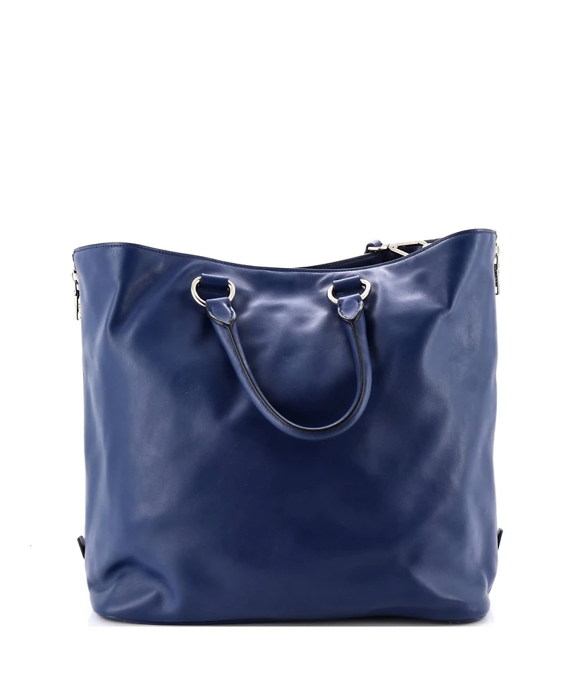 Pre-Owned Prada Large Side Zip Convertible Shopper Tote Soft Calf