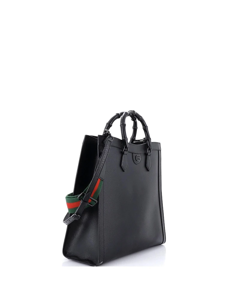 Pre-Owned Gucci Large Diana Nm Bamboo Handle Tote Leather