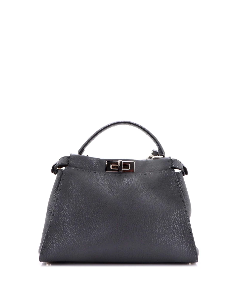 Pre-Owned Fendi Regular Selleria Peekaboo Bag Rigid Leather