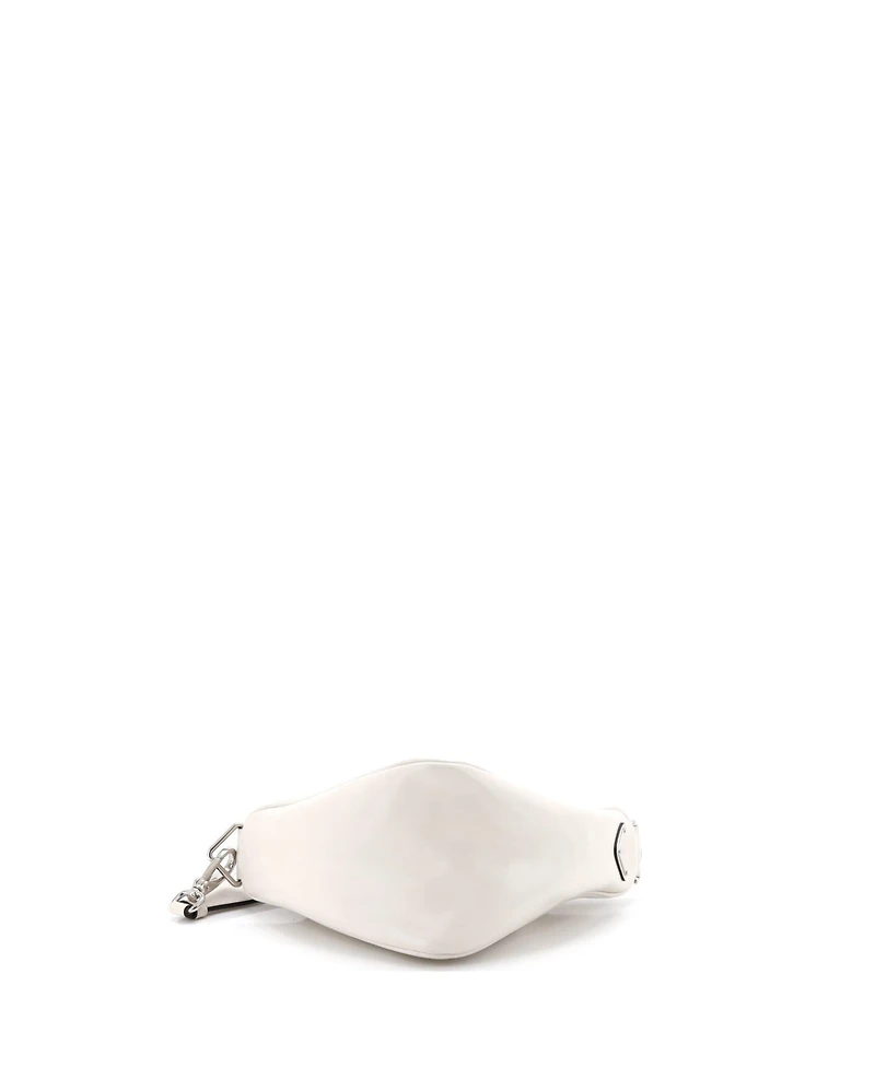 Pre-Owned Prada Mini Triangle Logo Zip Crossbody Bag Embossed Leather