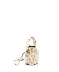 Pre-Owned Fendi Mini Mon Tresor Bucket Bag Zucca Embossed Leather