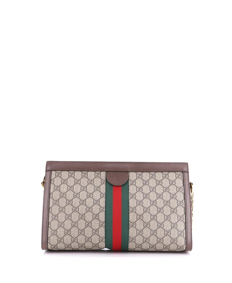 Pre-Owned Gucci Medium Ophidia Chain Shoulder Bag Gg Coated Canvas