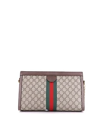 Pre-Owned Gucci Medium Ophidia Chain Shoulder Bag Gg Coated Canvas