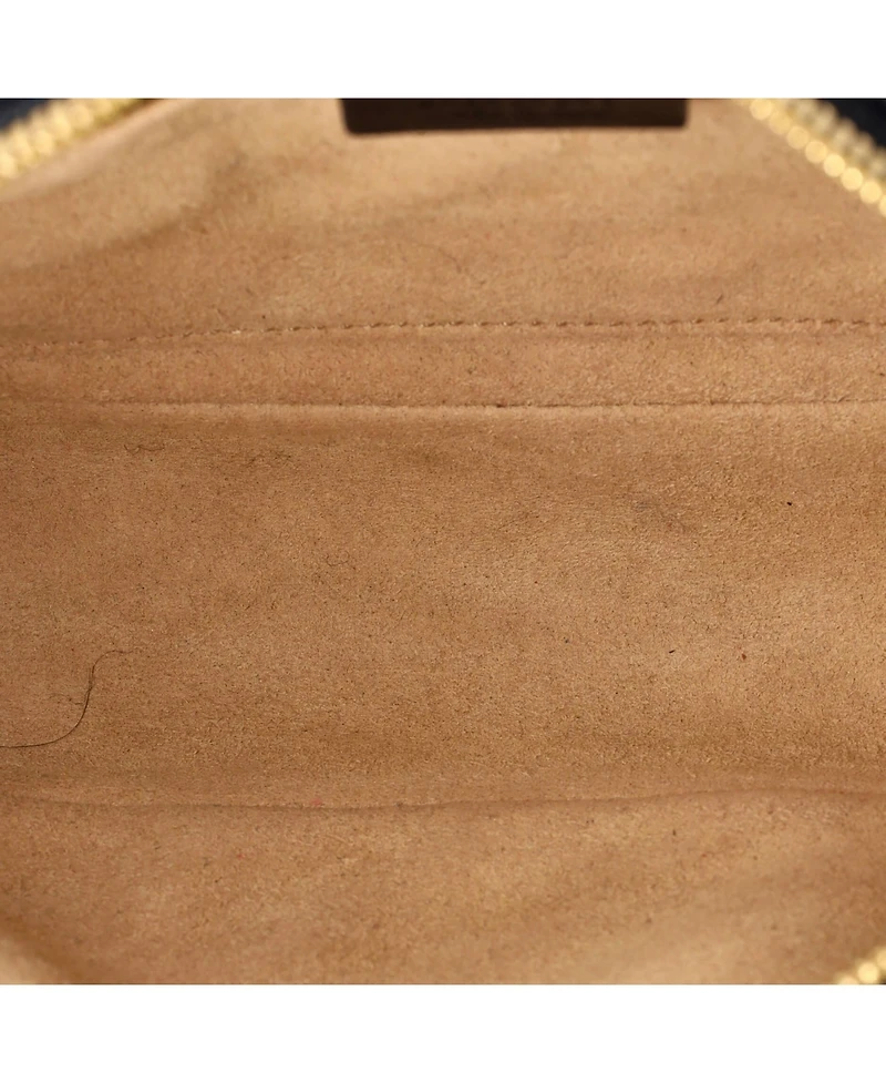 Pre-Owned Gucci Small Gg Marmont Shoulder Bag Diagonal Quilted Gg Canvas with Leather