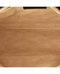 Pre-Owned Gucci Small Gg Marmont Shoulder Bag Diagonal Quilted Gg Canvas with Leather