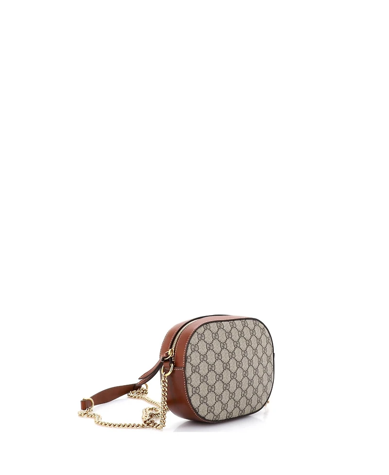 Pre-Owned Gucci Mini Chain Crossbody Bag Gg Coated Canvas