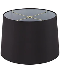 Springcrest Set of 2 Hardback Drum Lamp Shades Medium 13" Top x 15" Bottom x 10" High Spider Replacement Harp Finial Fitting