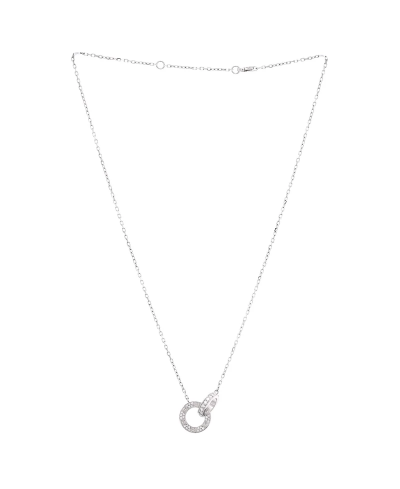 Pre-Owned Cartier Love Interlocking Pave Necklace