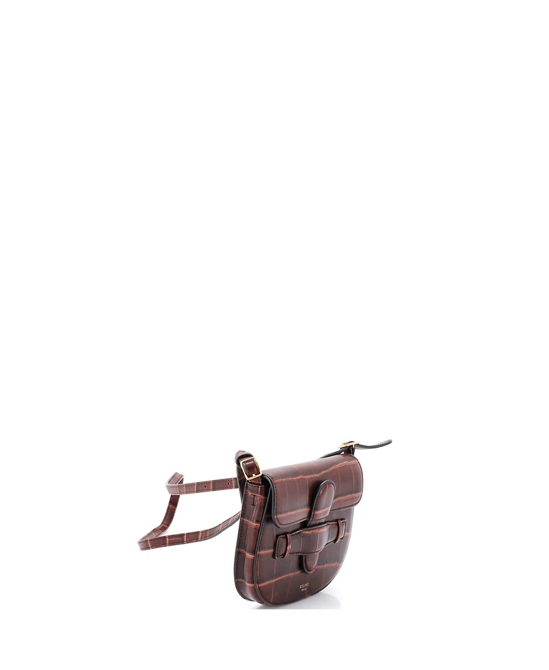 Pre-Owned Celine Mini Symmetrical Shoulder Bag Embossed Leather