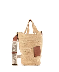 Pre-Owned Loewe Mini Paula's Ibiza Slit Tote Straw