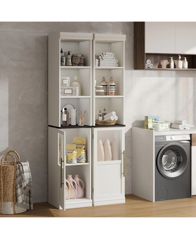 gaomon 70" Slim Tall Narrow Bathroom Storage Cabinet with Door and Adjustable Shelves, Freestanding