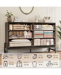gaomon 6 Dresser for Bedroom, 52 inch Wide Drawer with Large Storage Space