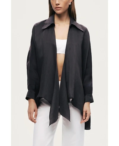 Nocturne Women's Front-Tie Longline Shirt